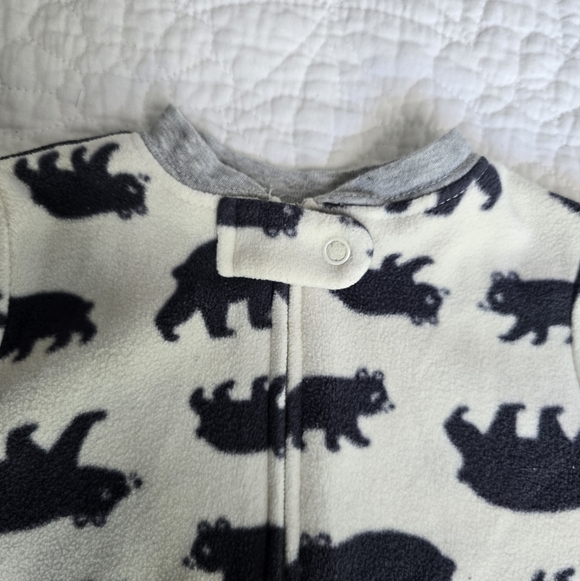 Carter's Fleece 0-3 Month Bear Sleep Sack - Picture 3 of 8
